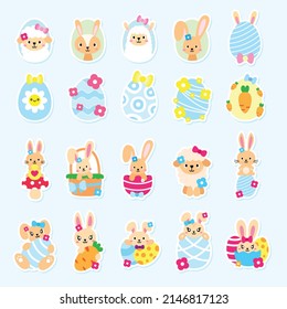 Adorable set of full editable Easter inspired illustrations. 