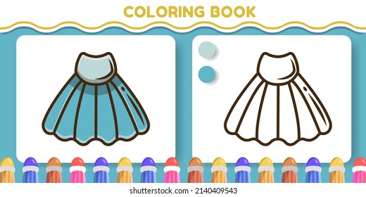 adorable shell hand drawn cartoon doodle coloring book for kids