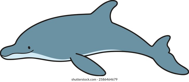 Adorable and simple dolphin illustration