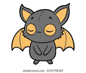 Adorable Sleeping Cartoon Bat Creature