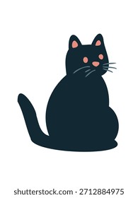 bezauberndes kleines schwarzes Kitty-Kunstwerk