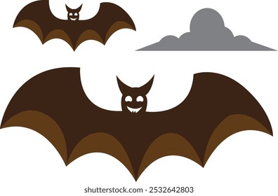 Adorable Smiling Bats for Halloween - Perfect for Festive Designs