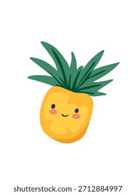 adorable smiling pineapple character artwork