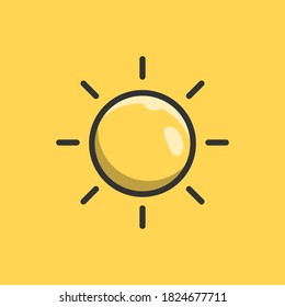 Adorable Sun Vector Icon Template
