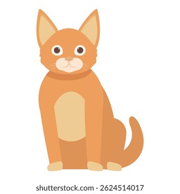 Adorable tabby cat sitting upright with a curious expression on its face