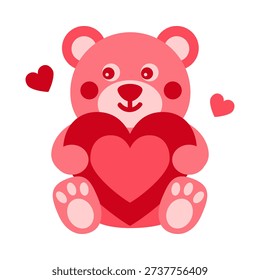 Adorable teddy with heart, Charming cuddle buddy conveying affection and warmth in design