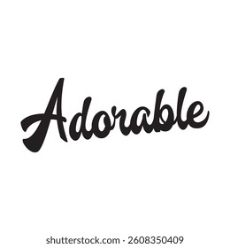 Adorable text on white background.