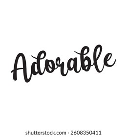 Adorable text on white background.