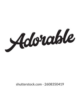 Adorable text on white background.