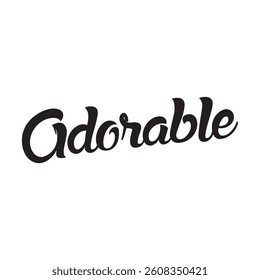 Adorable text on white background.