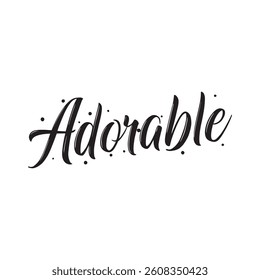 Adorable text on white background.