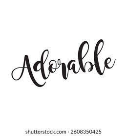 Adorable text on white background.