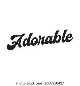 Adorable text on white background.
