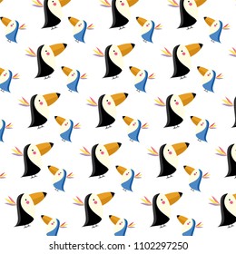 adorable toucans wild animal background