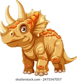 Adorable triceratops with detailed features