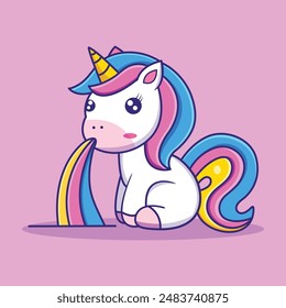 Adorable unicorn cartoon vector design
