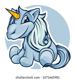 adorable unicorn character