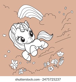 Adorable Unicorn Doodles coloring books