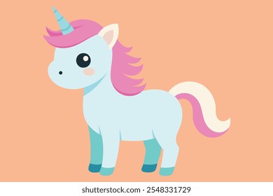 Ilustración adorable del unicornio para los proyectos de los niños