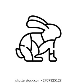 Adorable diseño de Vector para animales conejo, ideal para mascotas, pascua e ilustraciones de naturaleza