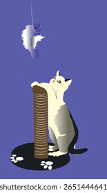Adorable vector illustration of cute cats in playful and charming poses. Perfect for kids’ designs, merchandise, stationery, and digital projects.

