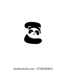 Adorável logotipo vetorial de um bonito panda alfabeto Z letra. Ideal para marcas infantis, logotipos educacionais, mascotes, tipografia lúdica, mercadorias e projetos de identidade visual amigável.