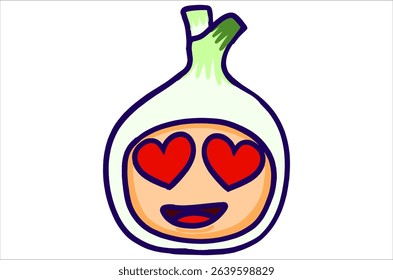 Adorable Veggie Costume Cartoon Sticker – fall in love Character