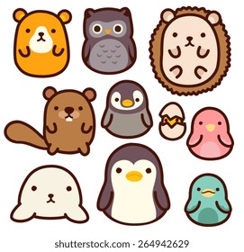 adorable wild animal character - Vector File EPS10