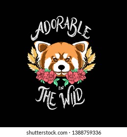 Adorable in the wild vector. This illustration is good for artprints, murals, decorating rooms, or printed on t-shirts