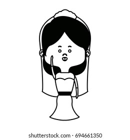 adorable woman bride lovely marriage character