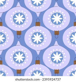 Adorable  xmas seamless pattern set for background, wrapping paper, fabric, surface design. Modern Christmas repeatable motif colourful . stock vector illustration. bauble pattern. Cozy winter. retro.