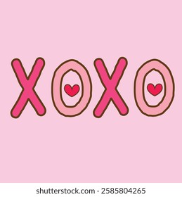 Adorable 'XOXO' design with a cute and romantic touch. Perfect for Valentine’s Day, love-themed projects, digital art, and decorations. A sweet symbol of hugs, kisses, and affection.