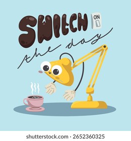 Adorable yellow robot pouring coffee, ideal for tech, robotics, or coffee shop promotions.
