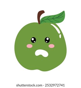 adorables emoticon apples cartoon design