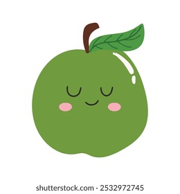 adorables emoticon apples cartoon design