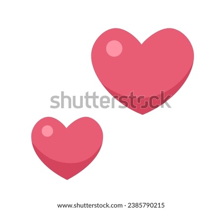 Adoration red hearts 2D cartoon object. February valentine s day isolated vector item white background. First date. Marry me. Romantic love. Expressing passion color flat spot illustration