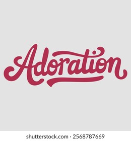 Adoration Text of Valentine Typography Vectors