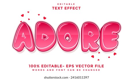 Adore 3d Editable Text Effect Design, Effect Saved In Graphic Style