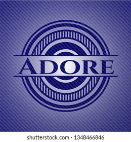 Adore badge with jean texture