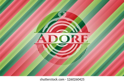 Adore christmas badge background.