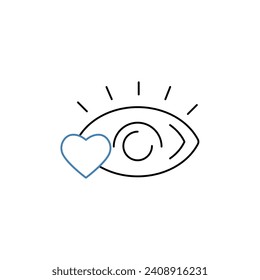 adore concept line icon. Simple element illustration. adore concept outline symbol design.