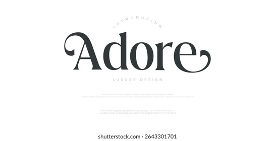 Adore moda de luxo moderna elegante minimalista serif italic fontes decorativas casamento vintage retro logos.
