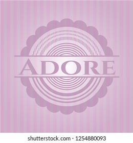 Adore realistic pink emblem