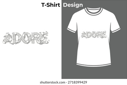 Adore ilustração de vetor de t-shirt de tipografia de prata, projeto de texto de diamante com efeito de bling para o amor de luxo, estilo caro e romance.