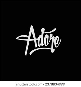 Adore word text typography design logo icon vector image