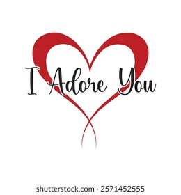 I Adore You Typography T-Shirt Design Vector, Valentine gift, Valetines Day Typography Shirt, Valentine’s Day Digital Design, Happy valentines day
