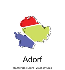Adorf map. vector map of the Germany Country. Borders of for your infographic. Vector illustration. design template