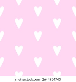 Adoring White Valentine Hearts seamless pattern