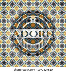 Adorn arabesque emblem background. arabic decoration.