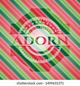 Adorn christmas badge background. Vector Illustration. Detailed.